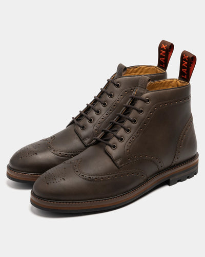 BAYLEY // BROWN DISTRESSED-Men's Boots | LANX Proper Men's Shoes