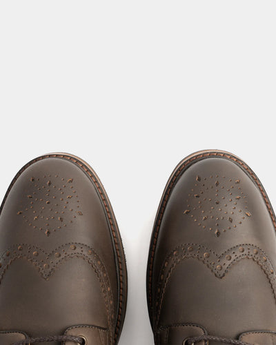 BAYLEY // BROWN DISTRESSED-Men's Boots | LANX Proper Men's Shoes