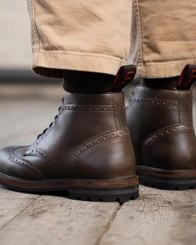 BAYLEY // BROWN DISTRESSED-Men's Boots | LANX Proper Men's Shoes