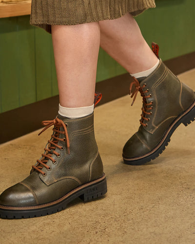 DINCKLEY / BOTTLE GREEN-Women’s Boots | LANX Proper Men's Shoes