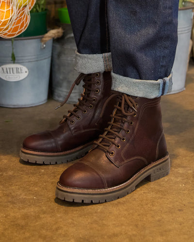 DINCKLEY / CHESTNUT GRAINED-Women’s Boots | LANX Proper Men's Shoes