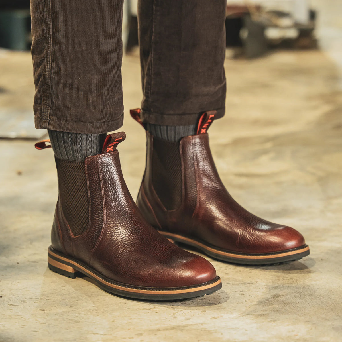 GARSTANG // COGNAC GRAINED-Men's Chelsea