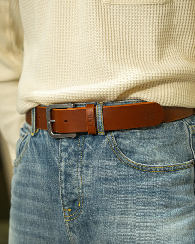 HODDER / TAN & SILVER-Belt