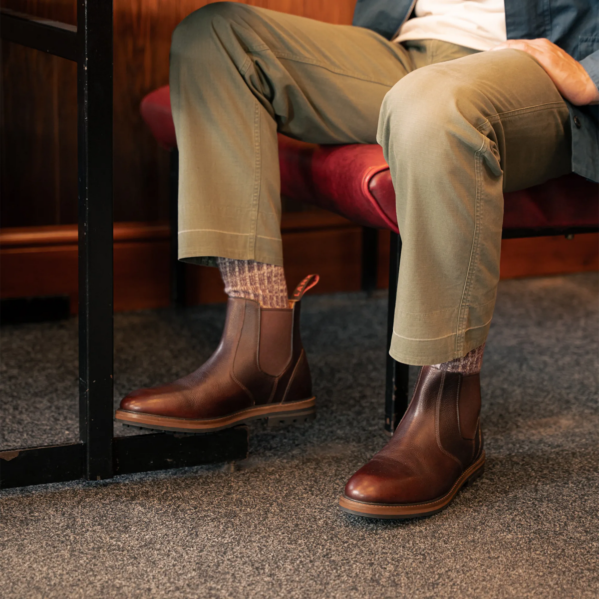 HOGHTON // CHESTNUT GRAINED-Men's Chelsea