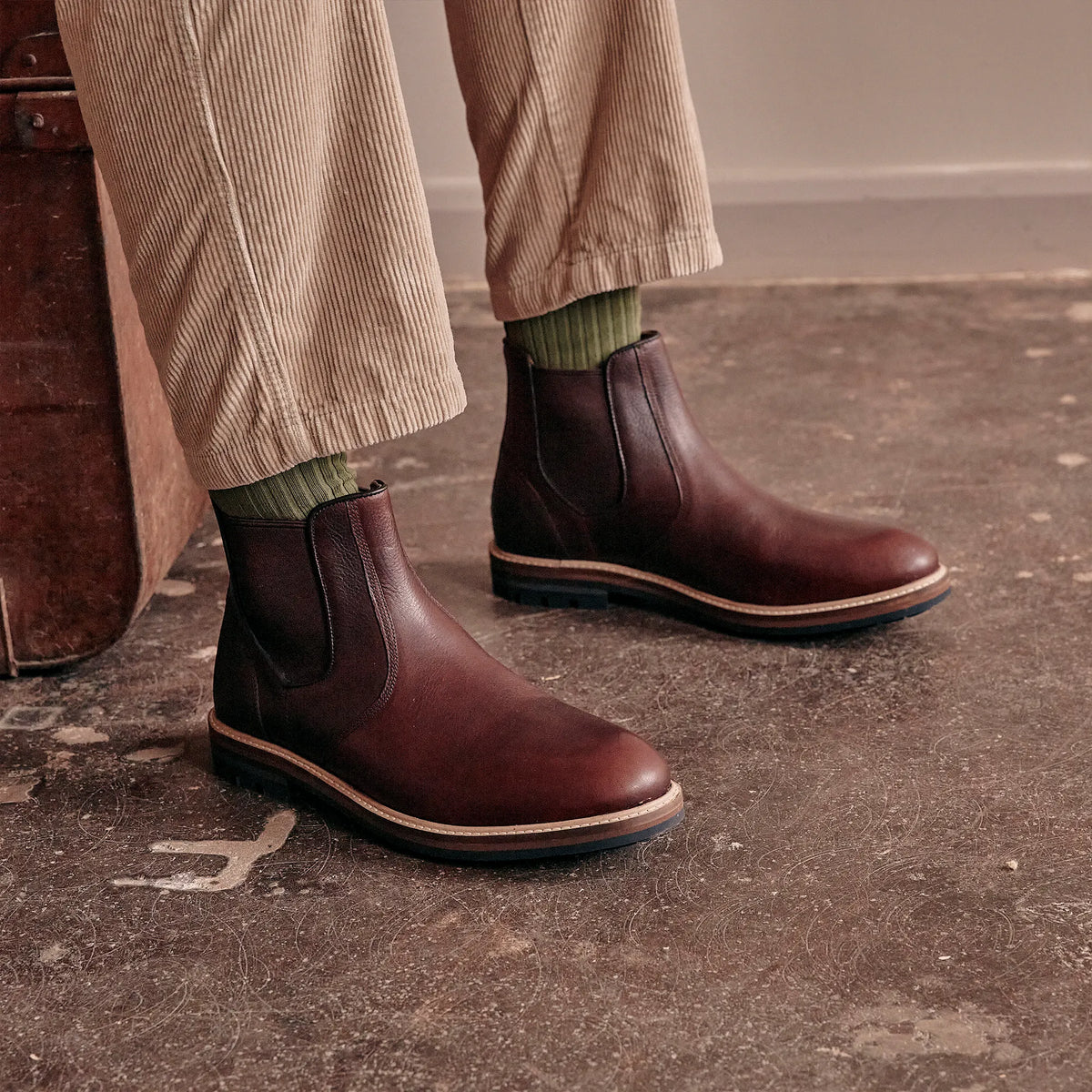 HOGHTON // RUSSET GRAINED-Men's Chelsea