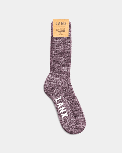 FLECK SOCK / AUBERGINE-Socks | LANX Proper Men's Shoes