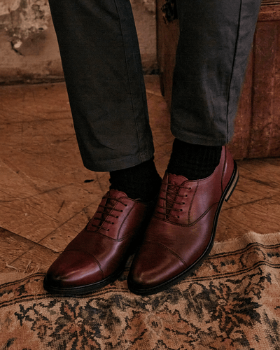 MAUDSLEY // OXBLOOD-Men's Shoes | LANX Proper Men's Shoes