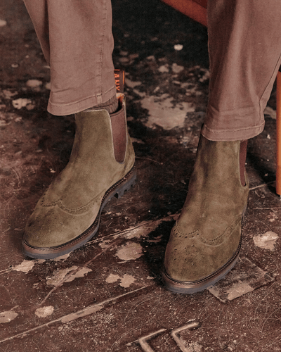 MITTON // KHAKI SUEDE-Men's Chelsea | LANX Proper Men's Shoes