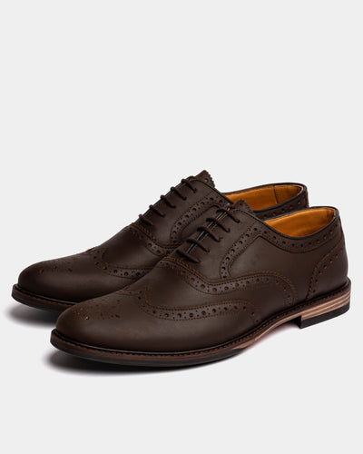 SHIREBURN // BROWN DISTRESSED-Men's Shoes | LANX Proper Men's Shoes
