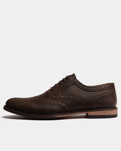 SHIREBURN // BROWN DISTRESSED-Men's Shoes | LANX Proper Men's Shoes