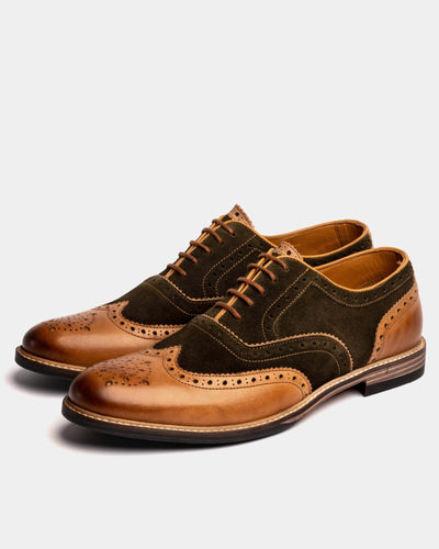 SHIREBURN // KHAKI & TAN-Men's Shoes | LANX Proper Men's Shoes
