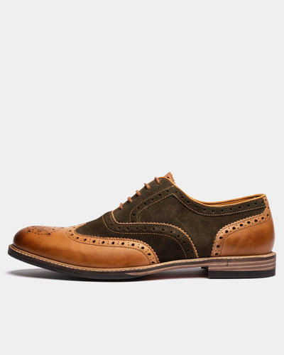 SHIREBURN // KHAKI & TAN-Men's Shoes | LANX Proper Men's Shoes