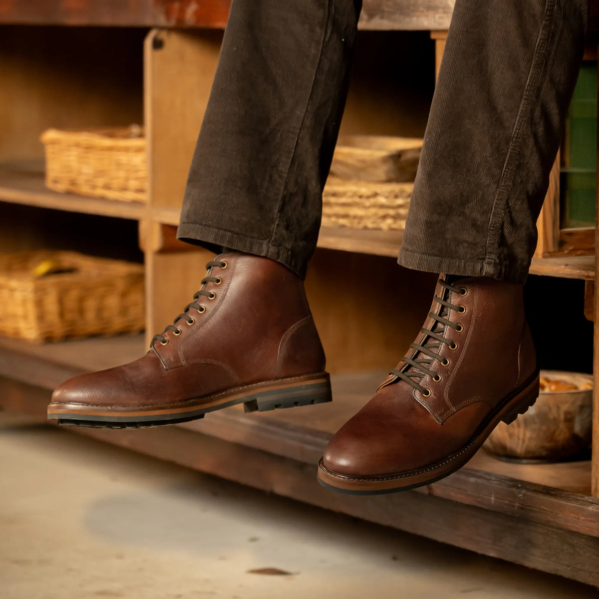 SETTLE // CHESTNUT GRAINED-Men's Boots