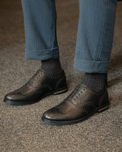SHIREBURN // BLACK-Men's Shoes | LANX Proper Men's Shoes