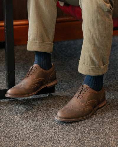 SHIREBURN // BROWN DISTRESSED-Men's Shoes | LANX Proper Men's Shoes