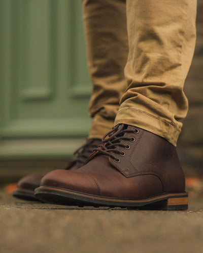 TASKER // BURGUNDY GAUCHO-Men's Boots | LANX Proper Men's Shoes