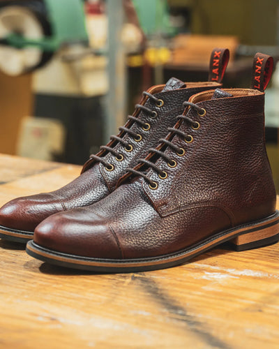 TASKER // COGNAC GRAINED-Men's Boots