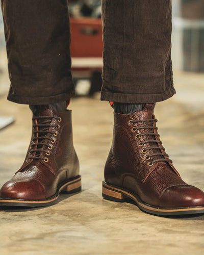 TASKER // COGNAC GRAINED-Men's Boots