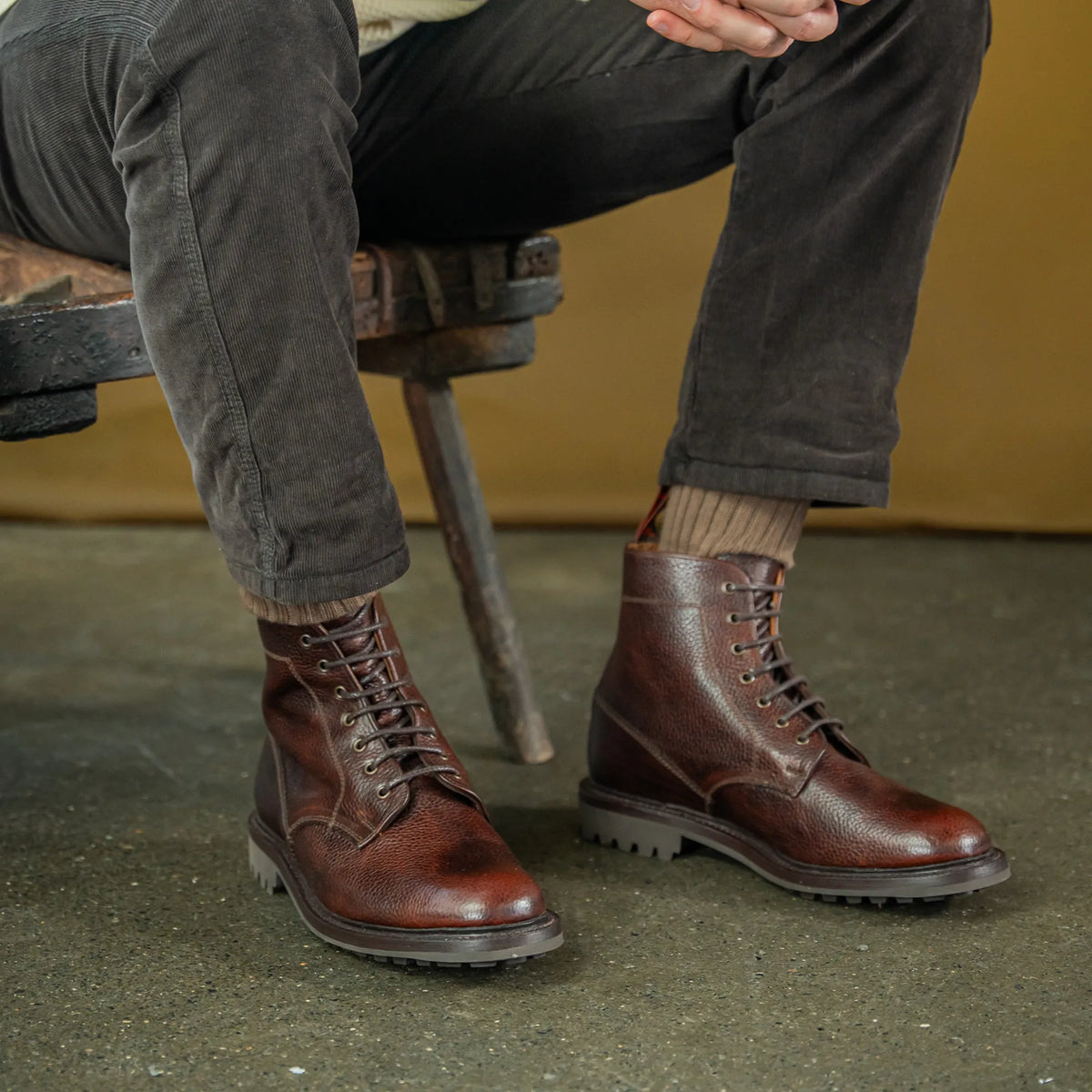 TIMPERLEY // COGNAC GRAINED-Men's Boots