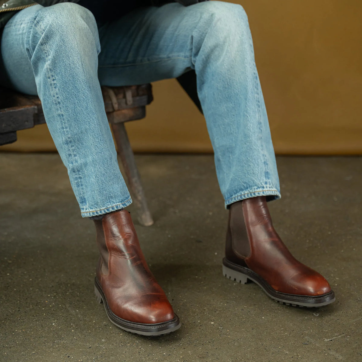 WISWELL // CARAMEL-Men's Chelsea