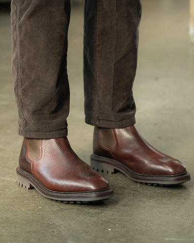 WISWELL // COGNAC GRAINED-Men's Chelsea