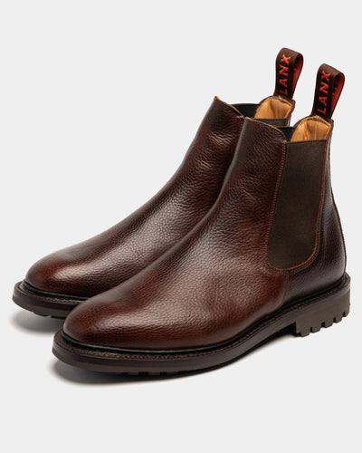 WISWELL // COGNAC GRAINED-Men's Chelsea